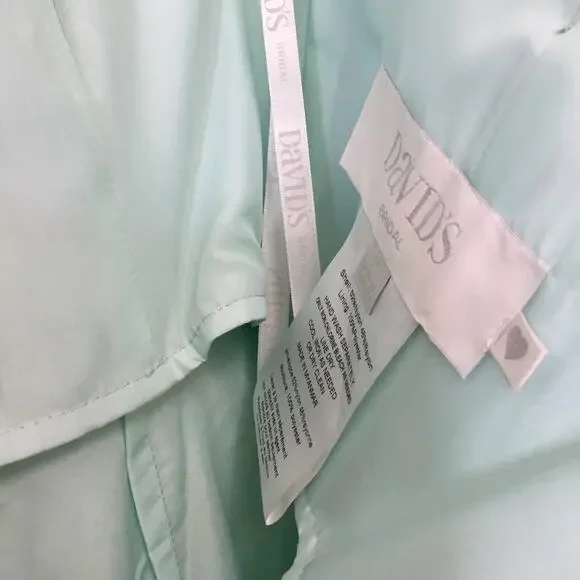 David’s Bridal Teal Short Strapless Lace Dress - Picture 12 of 16